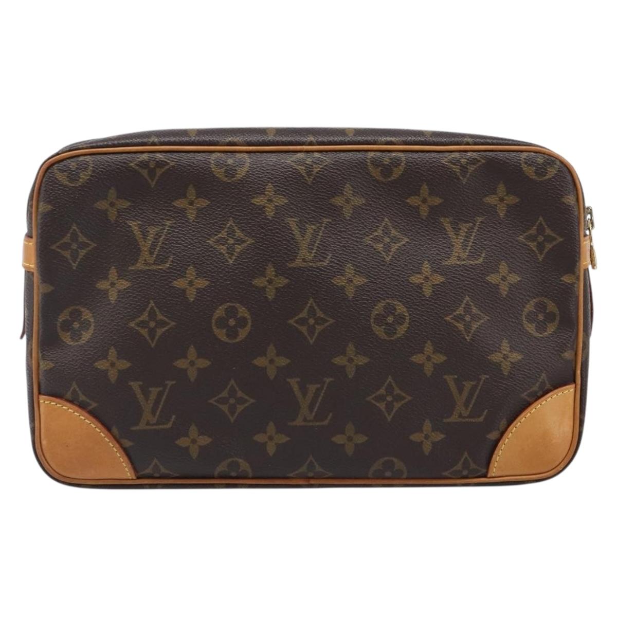 LOUIS VUITTON Monogram Compiegne 28 Clutch Bag M51845 LV Auth 199515A
