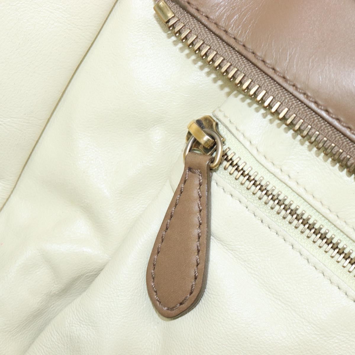 CELINE Luggage Mini Shopper Hand Bag Leather Brown Gold Tone Auth 199523A