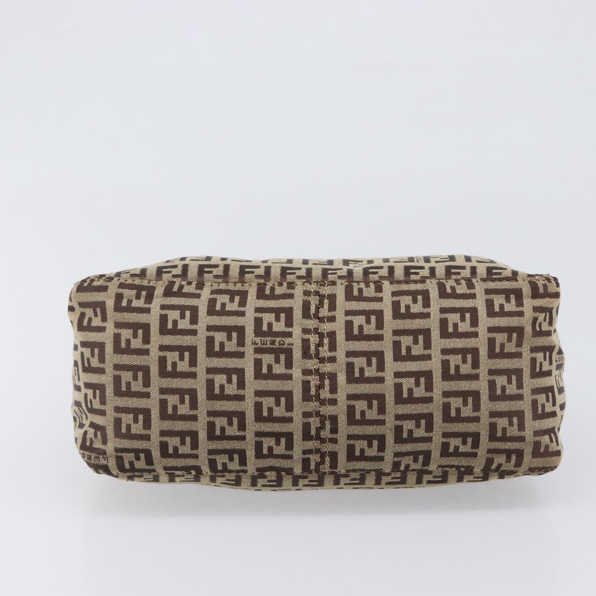 FENDI Zucchino Canvas Hand Bag Beige 8N000S Auth 199528A