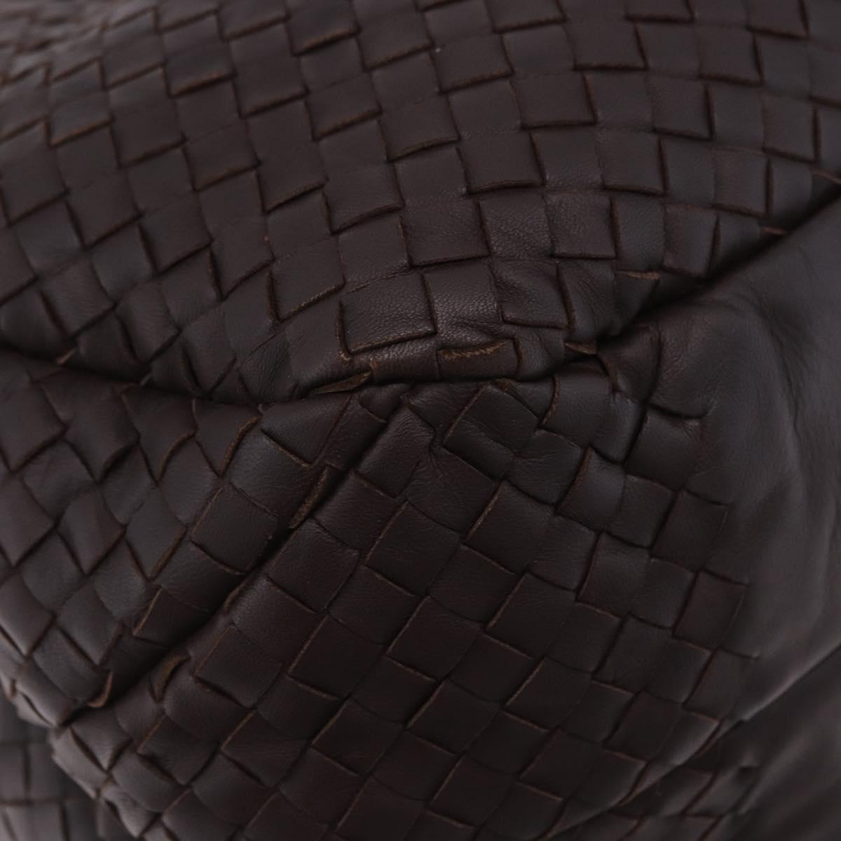 BOTTEGA VENETA INTRECCIATO Campana Hand Bag Leather Brown 125787 Auth 199537M