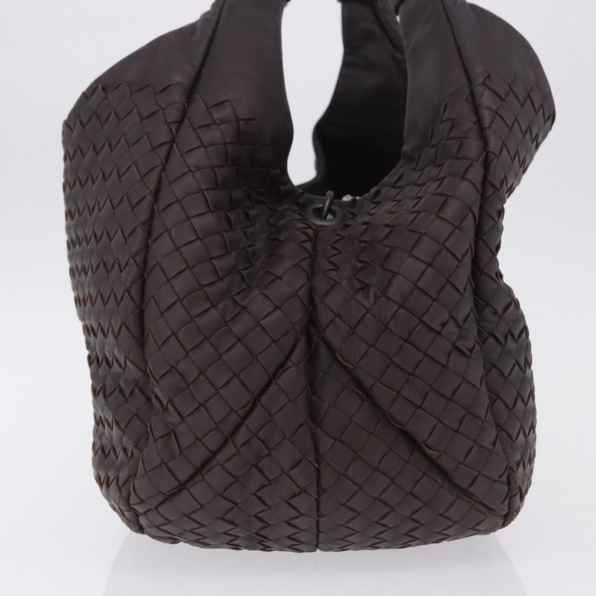 BOTTEGA VENETA INTRECCIATO Campana Hand Bag Leather Brown 125787 Auth 199537M