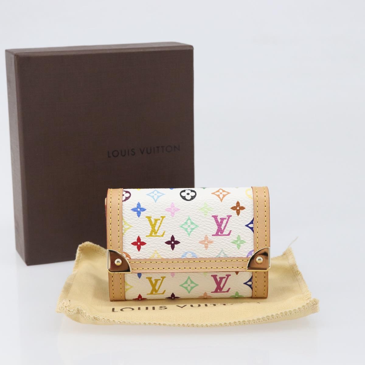 LOUIS VUITTON Monogram Multicolor Porte Monnaie Pla White M92657 Auth 199540SAM