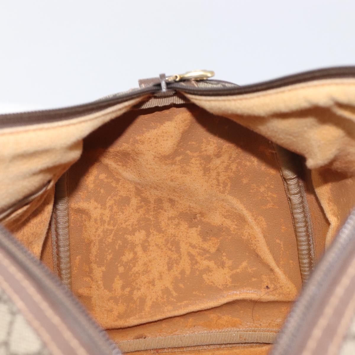 GUCCI GG Supreme Boston Bag PVC Beige Gold 001 39 6842 Auth 199571