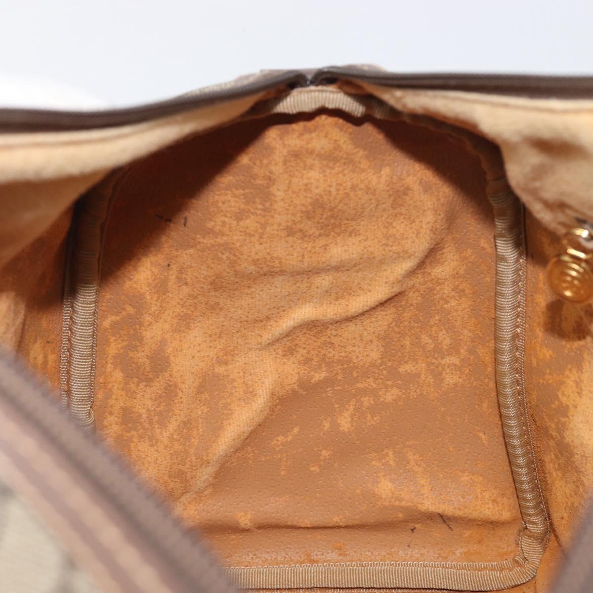 GUCCI GG Supreme Boston Bag PVC Beige Gold 001 39 6842 Auth 199571