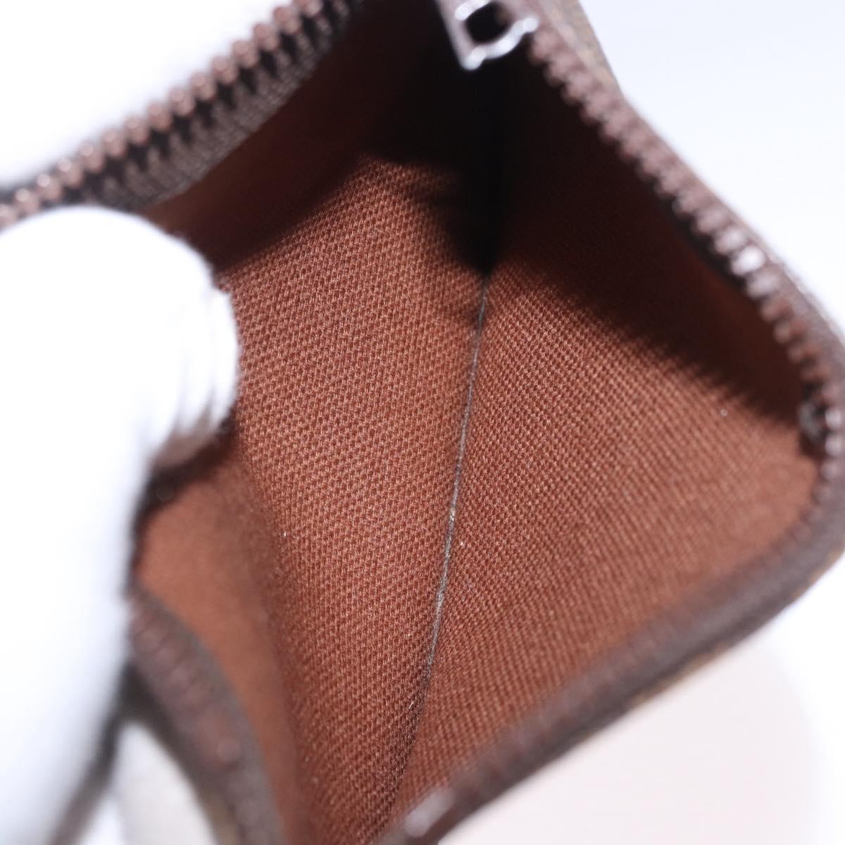 CELINE Macadam Canvas Shoulder Bag PVC Leather Brown Gold Auth 199612