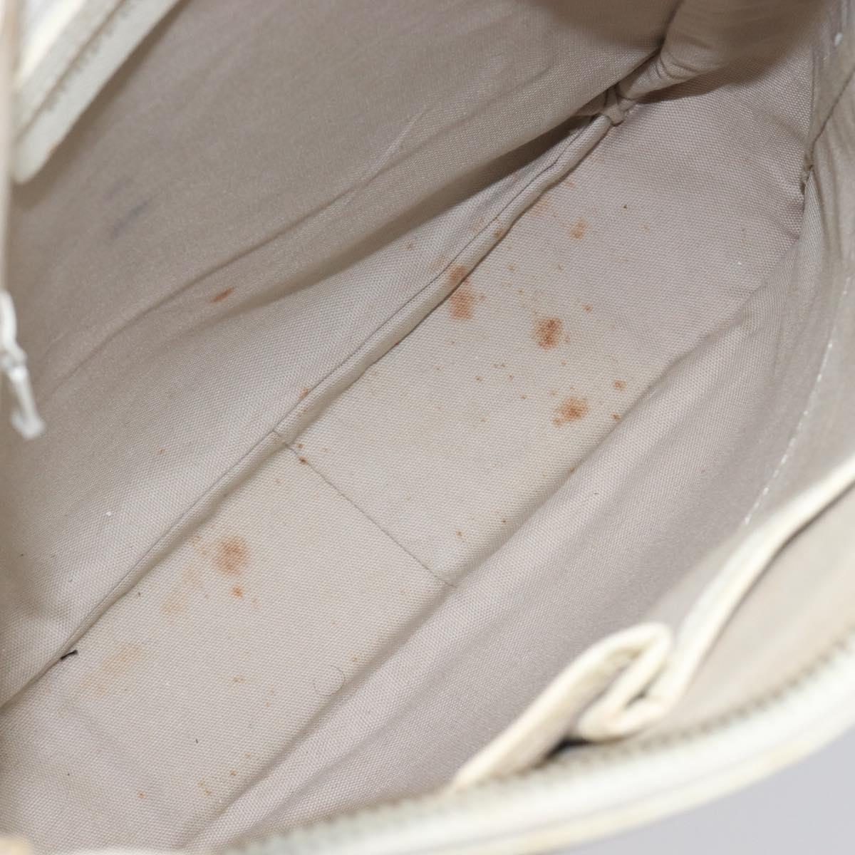 BURBERRY Nova Check Shoulder Bag Canvas Beige Silver Auth 199616
