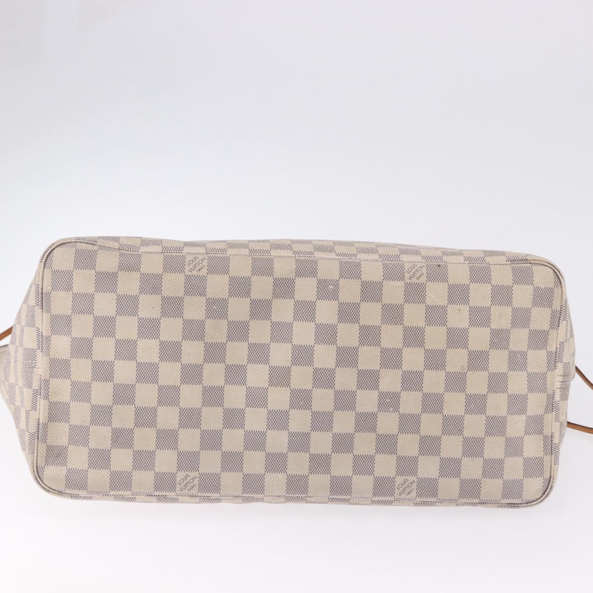 LOUIS VUITTON Damier Azur Neverfull GM Tote Bag N41360 LV Auth 199621