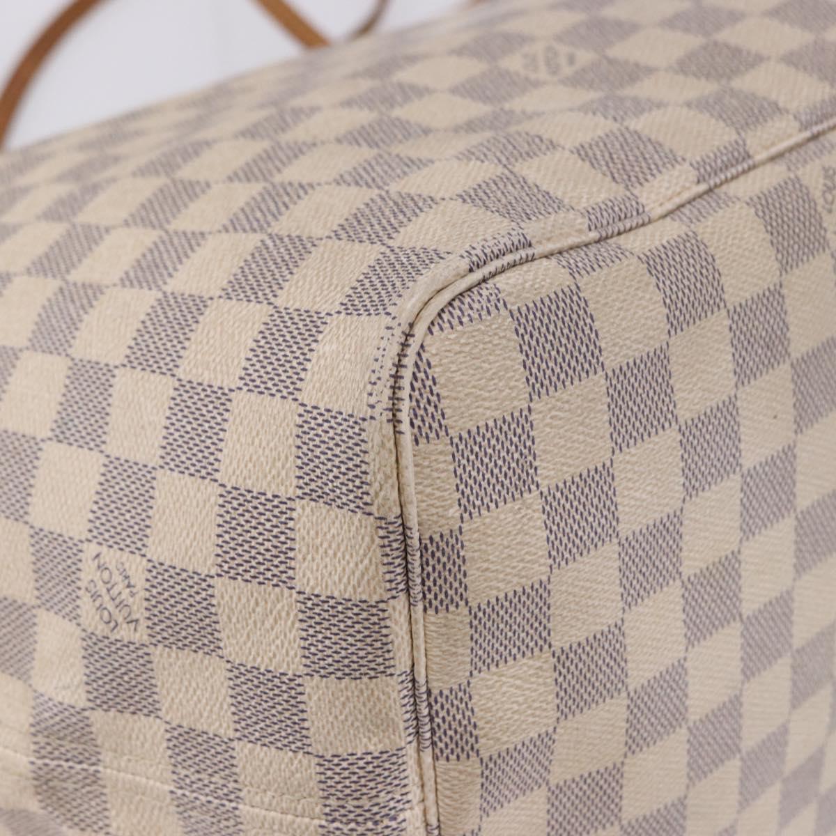 LOUIS VUITTON Damier Azur Neverfull GM Tote Bag N41360 LV Auth 199621