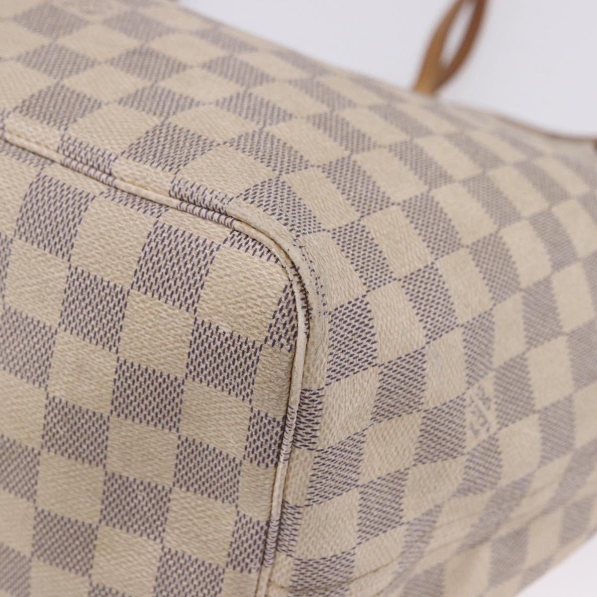 LOUIS VUITTON Damier Azur Neverfull GM Tote Bag N41360 LV Auth 199621
