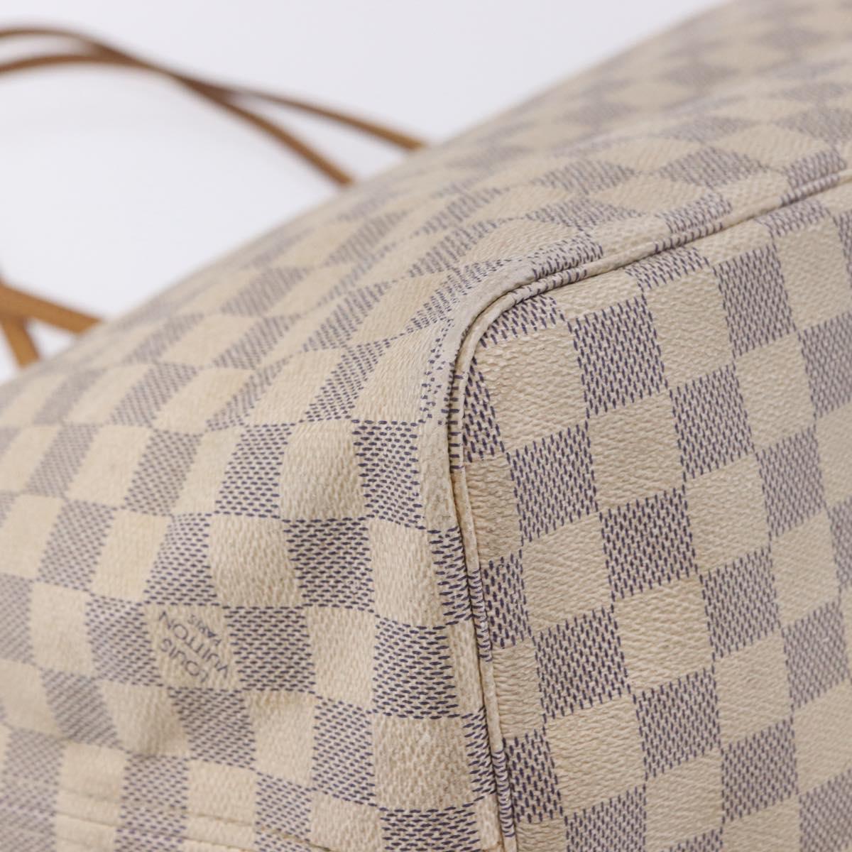 LOUIS VUITTON Damier Azur Neverfull GM Tote Bag N41360 LV Auth 199621