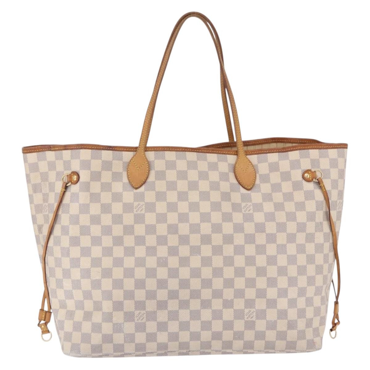 LOUIS VUITTON Damier Azur Neverfull GM Tote Bag N41360 LV Auth 199621
