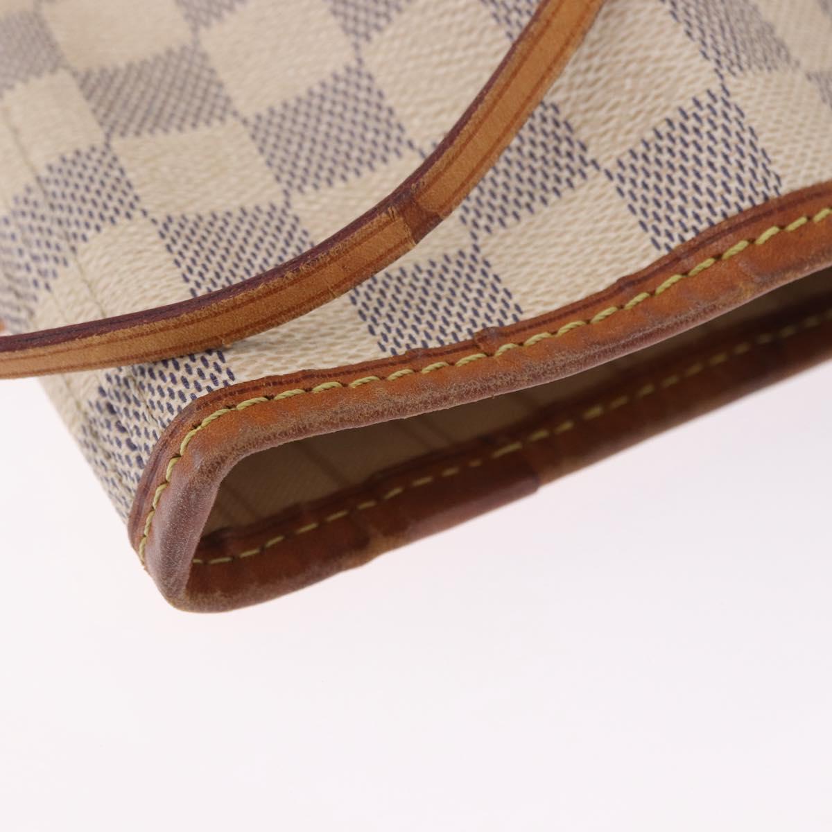 LOUIS VUITTON Damier Azur Neverfull GM Tote Bag N41360 LV Auth 199621