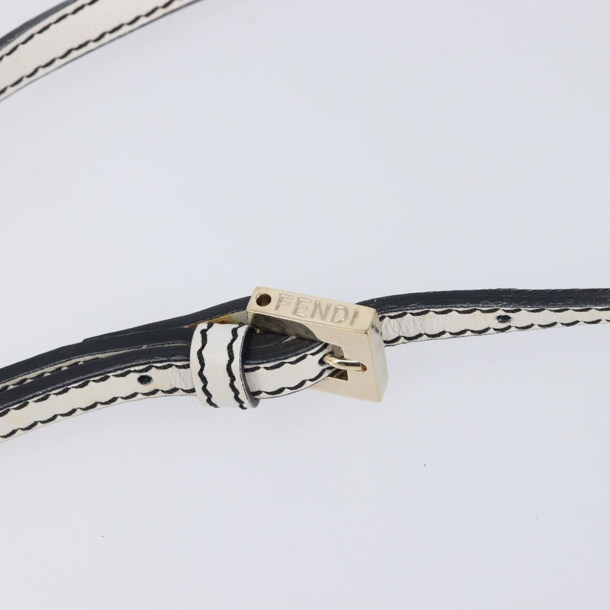 FENDI Zucchino Canvas Mamma Baguette Shoulder Bag Black Gold Auth 199623V