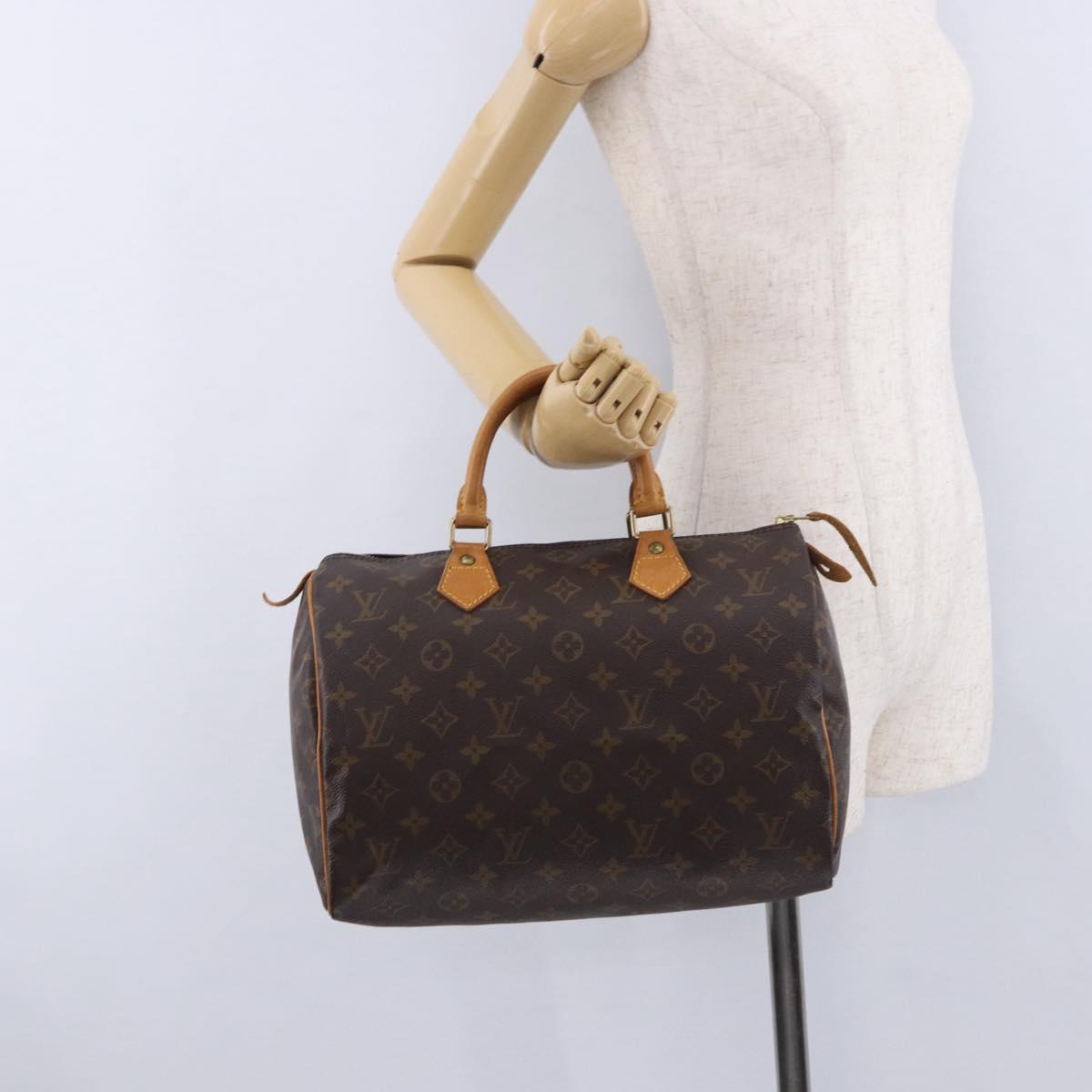LOUIS VUITTON Monogram Speedy 30 Hand Bag M41526 LV Auth 199625A