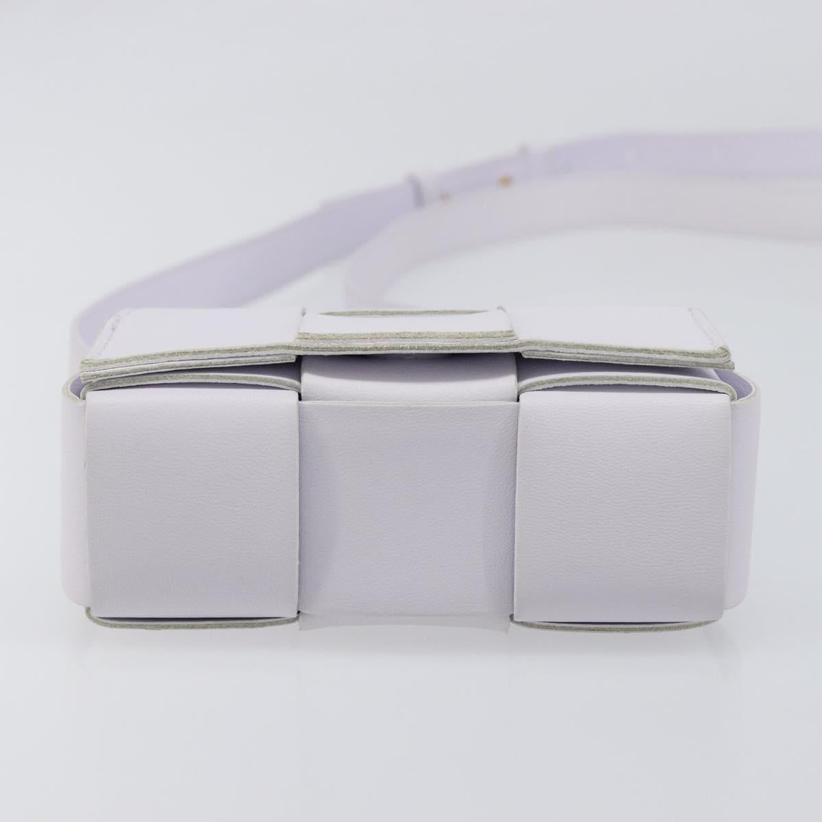 BOTTEGA VENETA MAXI INTRECCIATO Candy Cassette Bag Leather White Auth 199640V