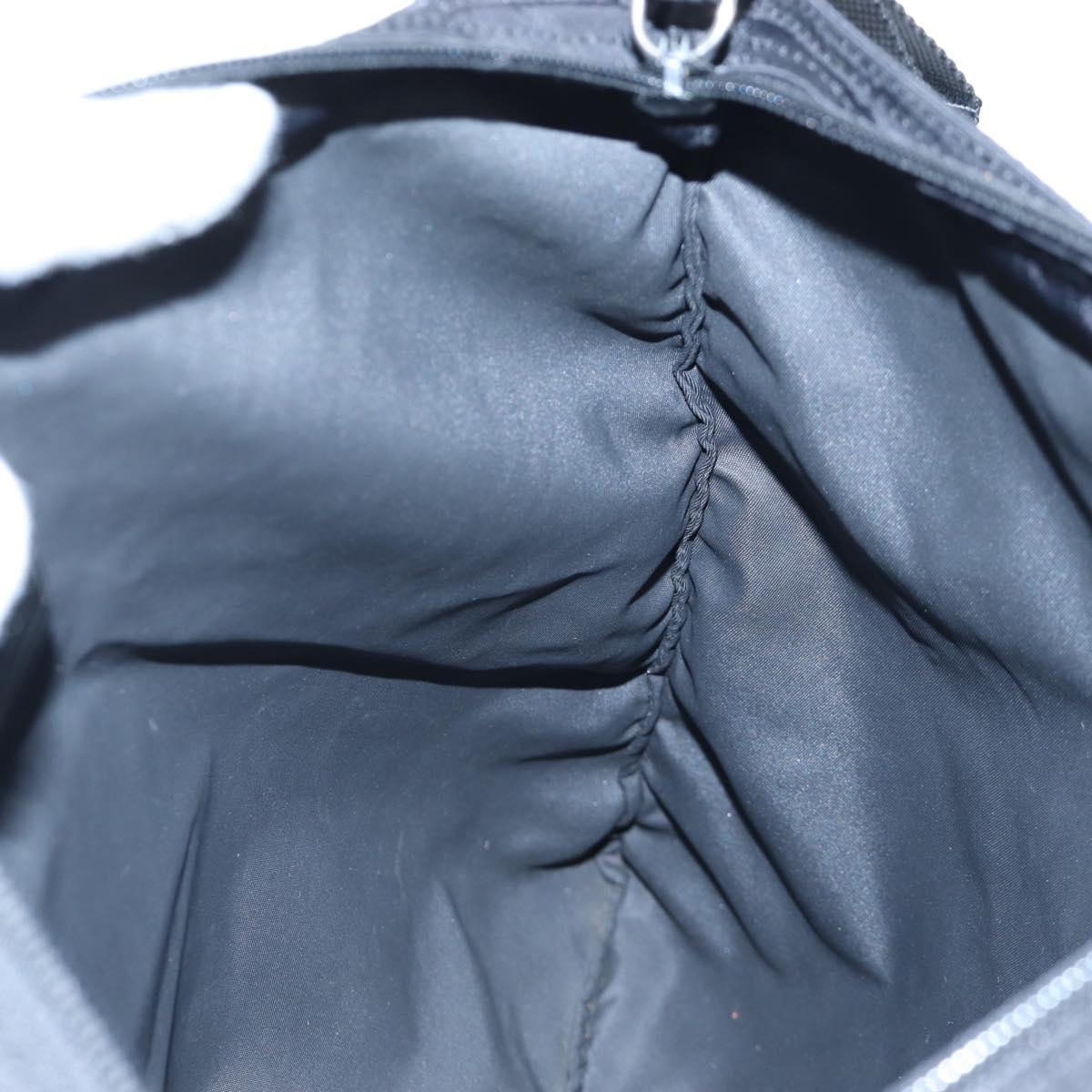 PRADA Shoulder Bag Nylon Black Silver Auth 199644V