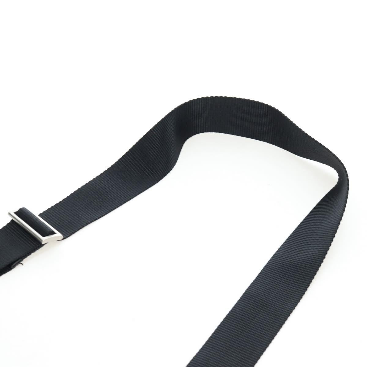 PRADA Shoulder Bag Nylon Black Silver Auth 199644V