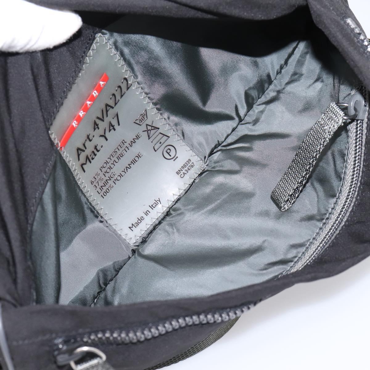 PRADA PRADA Sports Shoulder Bag Nylon Black Auth 199659A