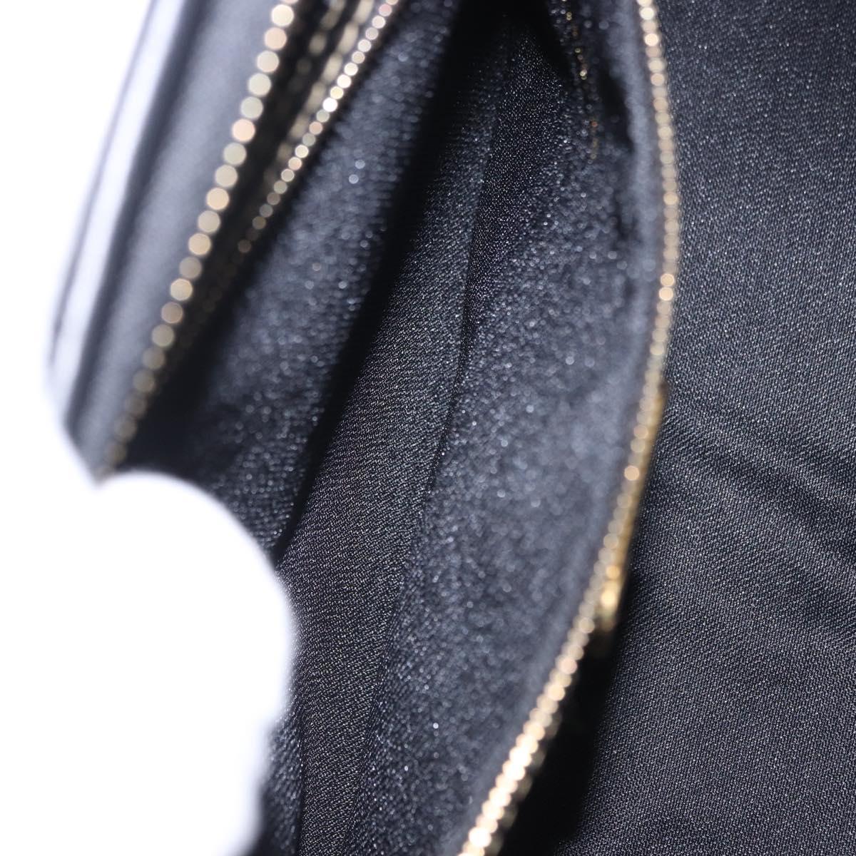 FENDI Pecan Canvas Boston Bag PVC Black Brown gold Auth 199677V