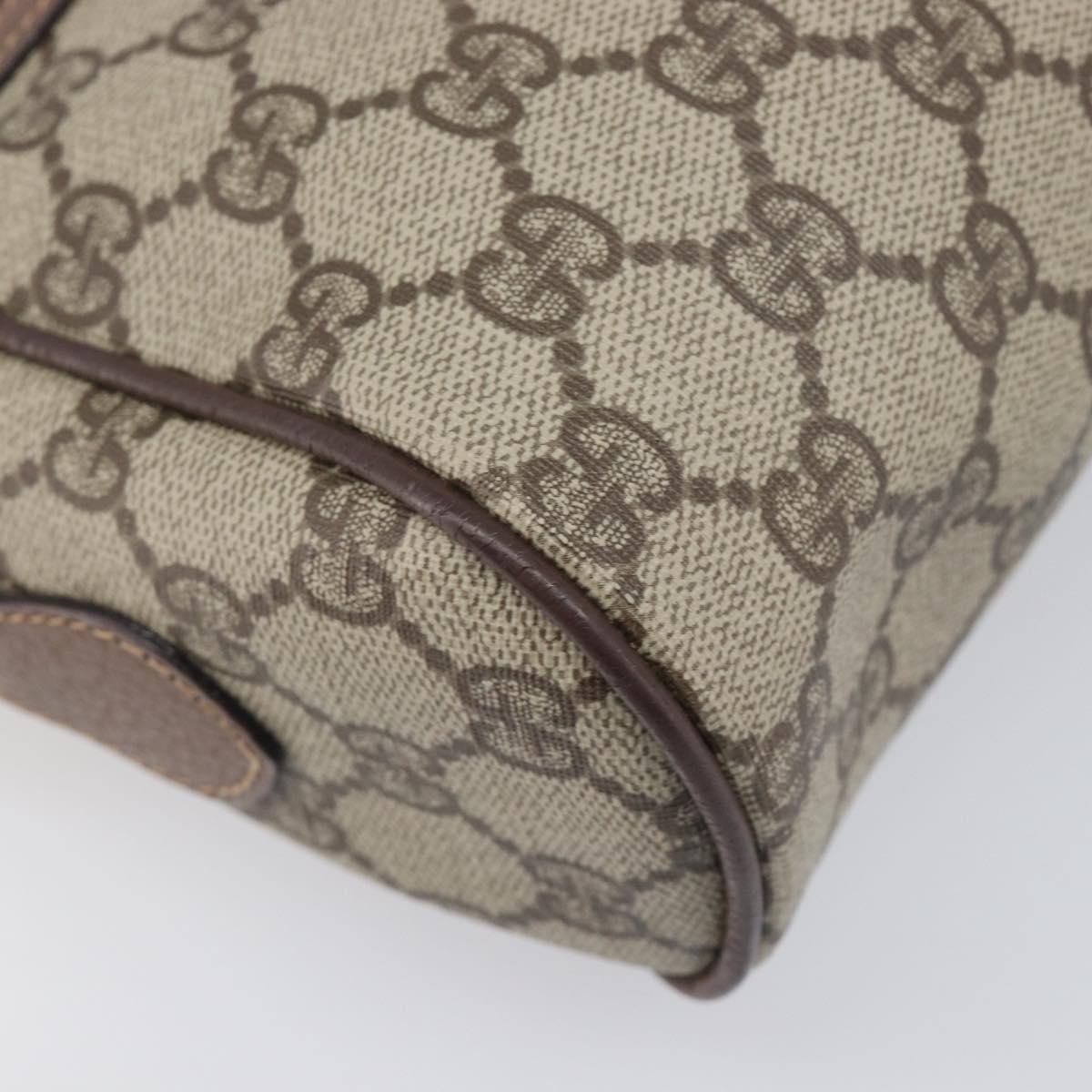 GUCCI GG Supreme Web Sherry Line Bag PVC Beige Gold 001 113 6472 Auth 199679