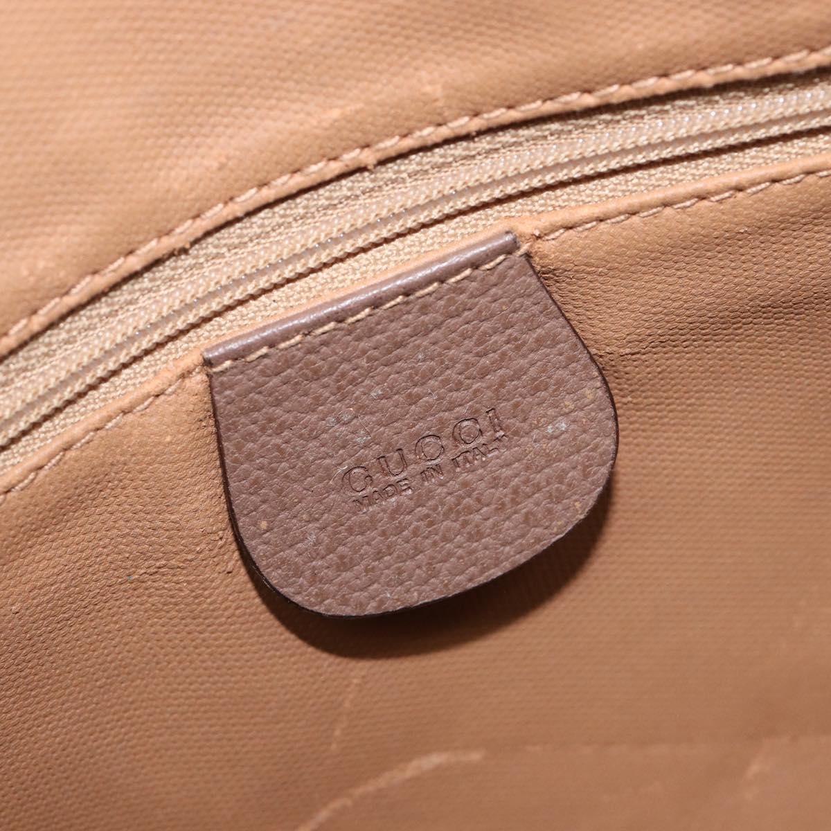 GUCCI GG Supreme Web Sherry Line Bag PVC Beige Gold 001 113 6472 Auth 199679