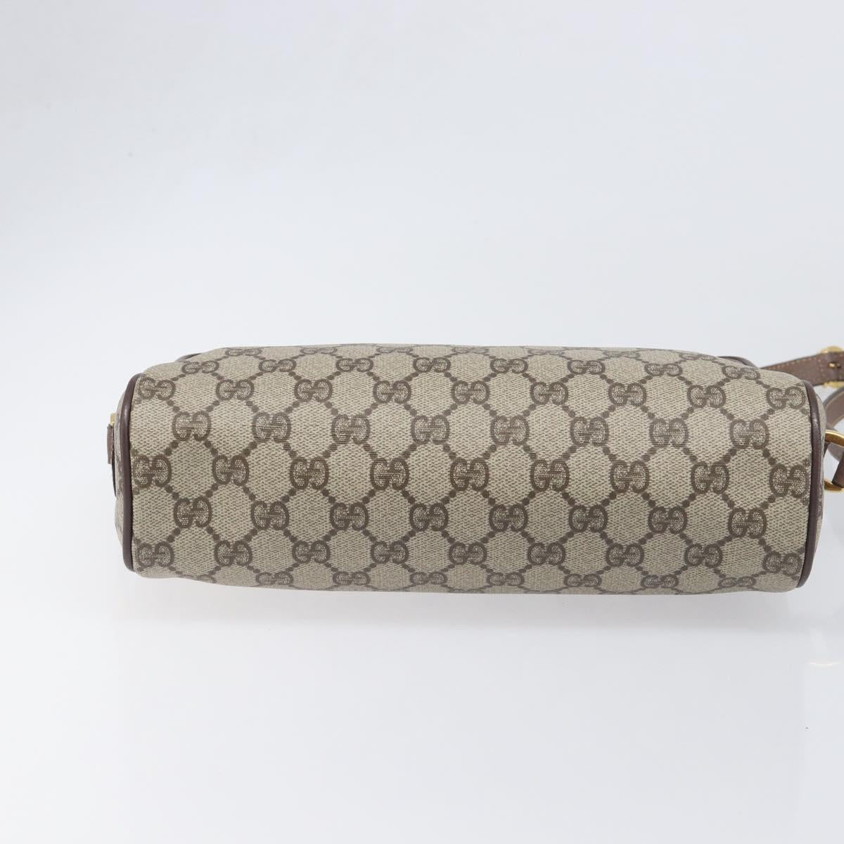 GUCCI GG Supreme Web Sherry Line Bag PVC Beige Gold 001 113 6472 Auth 199679