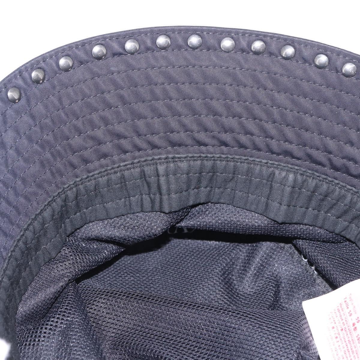 VALENTINO Rock Studs Hat Nylon Black Auth 199690V