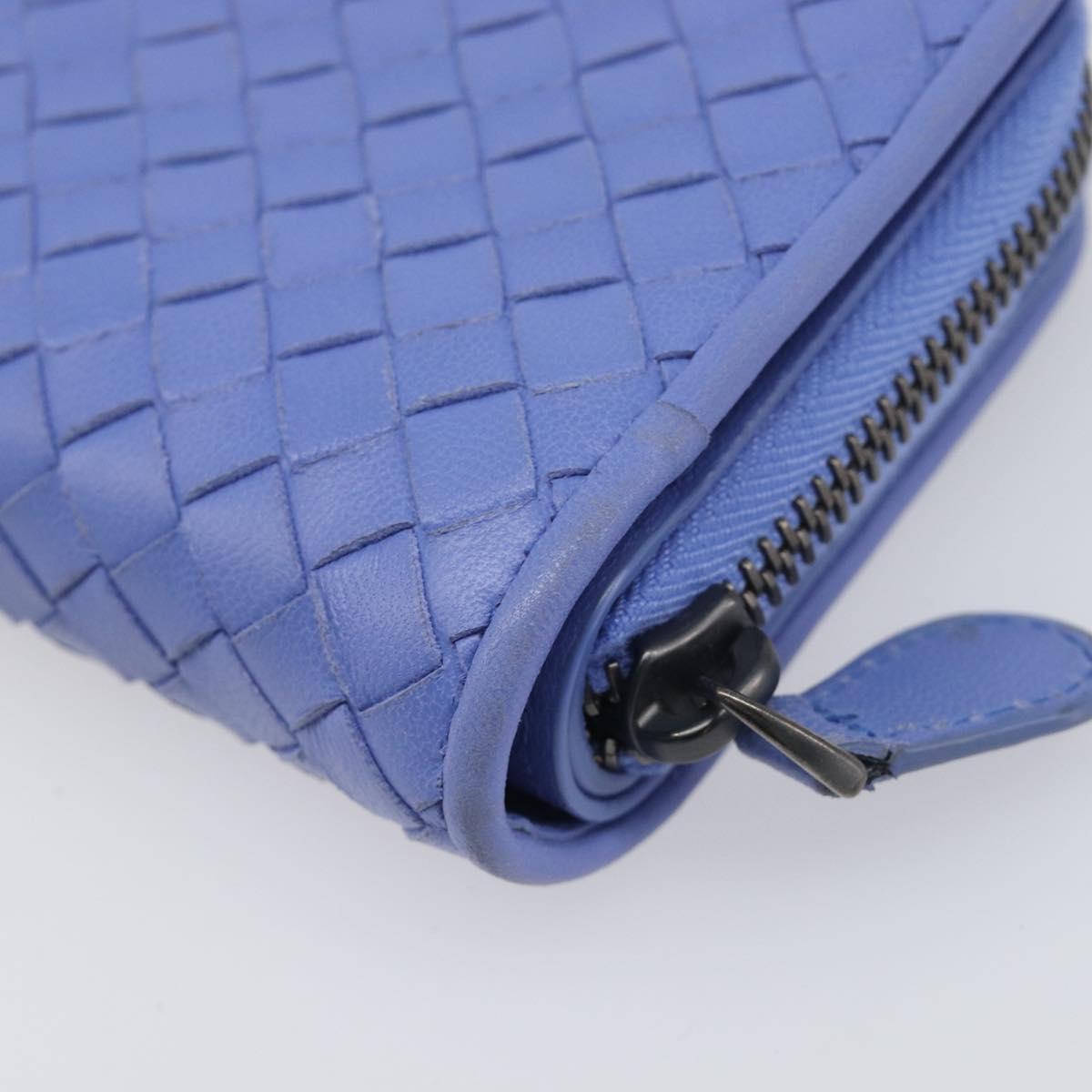 BOTTEGA VENETA INTRECCIATO Wallet Leather Light Blue Auth 199692V