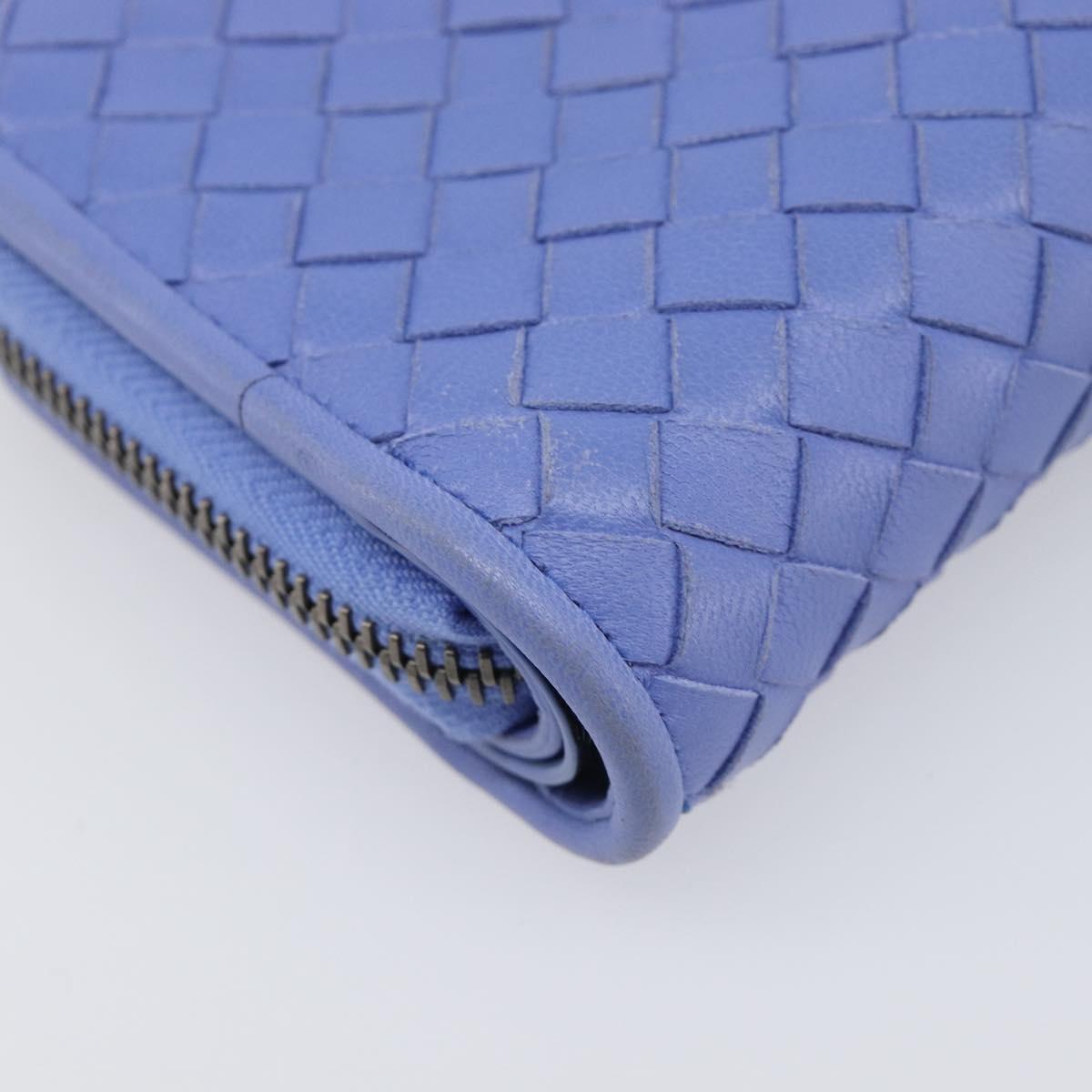 BOTTEGA VENETA INTRECCIATO Wallet Leather Light Blue Auth 199692V