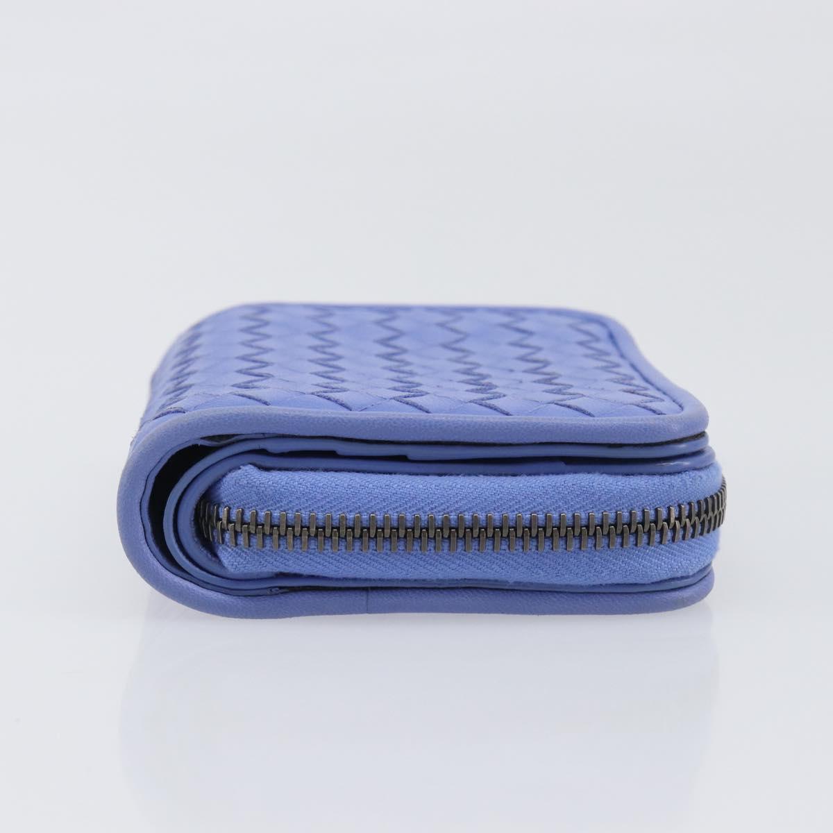 BOTTEGA VENETA INTRECCIATO Wallet Leather Light Blue Auth 199692V