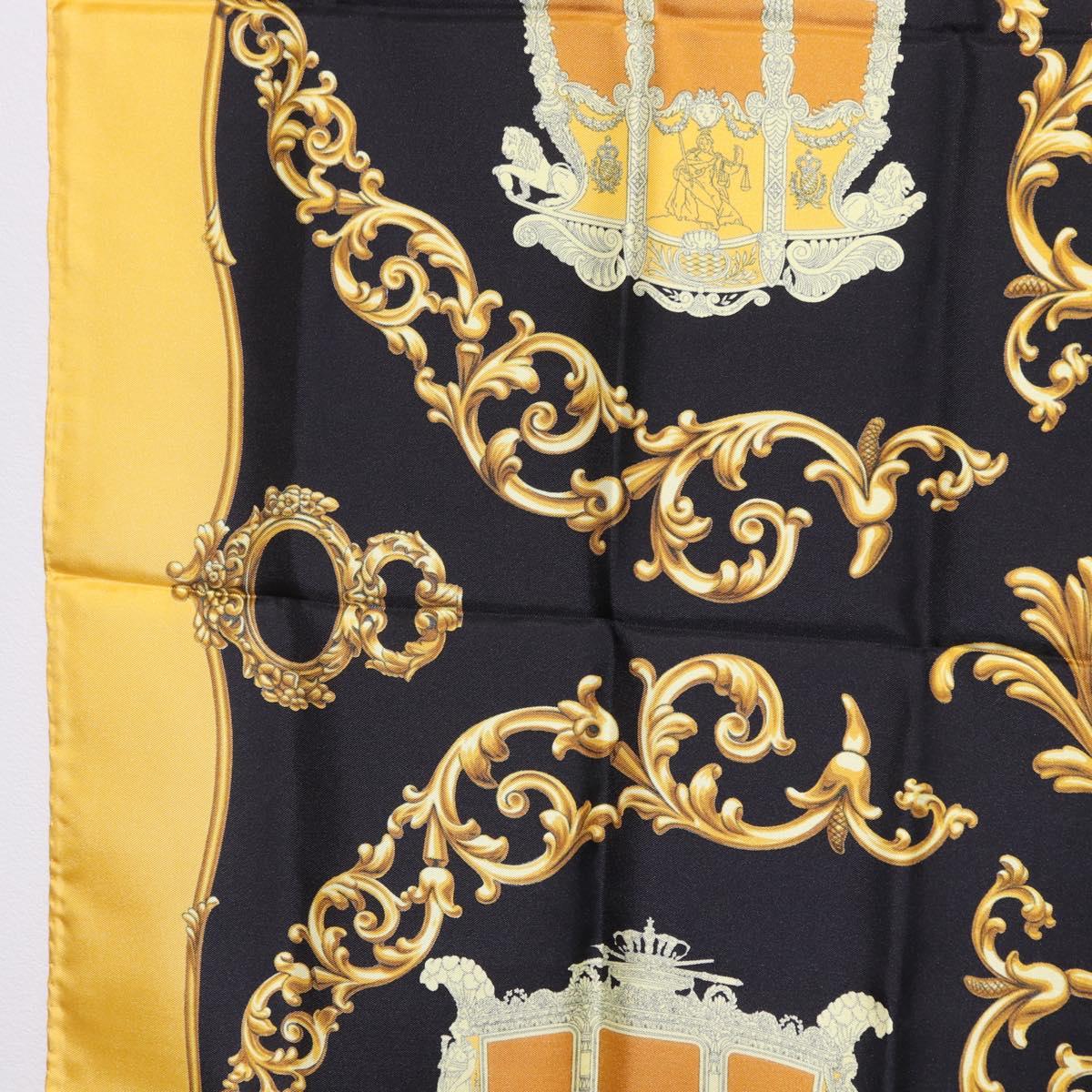 HERMES Carre 90 Scarf Silk Yellow Auth 199714M