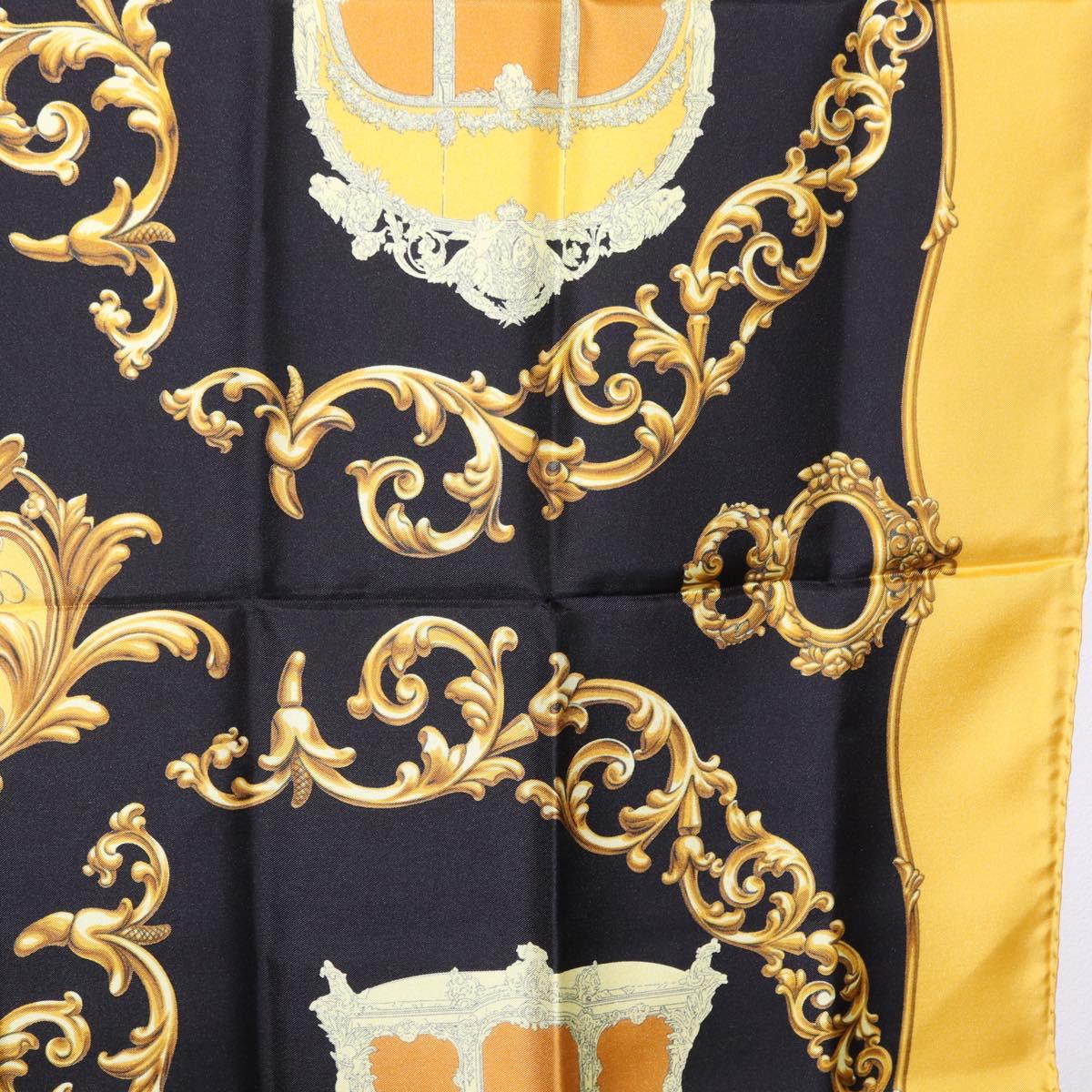 HERMES Carre 90 Scarf Silk Yellow Auth 199714M