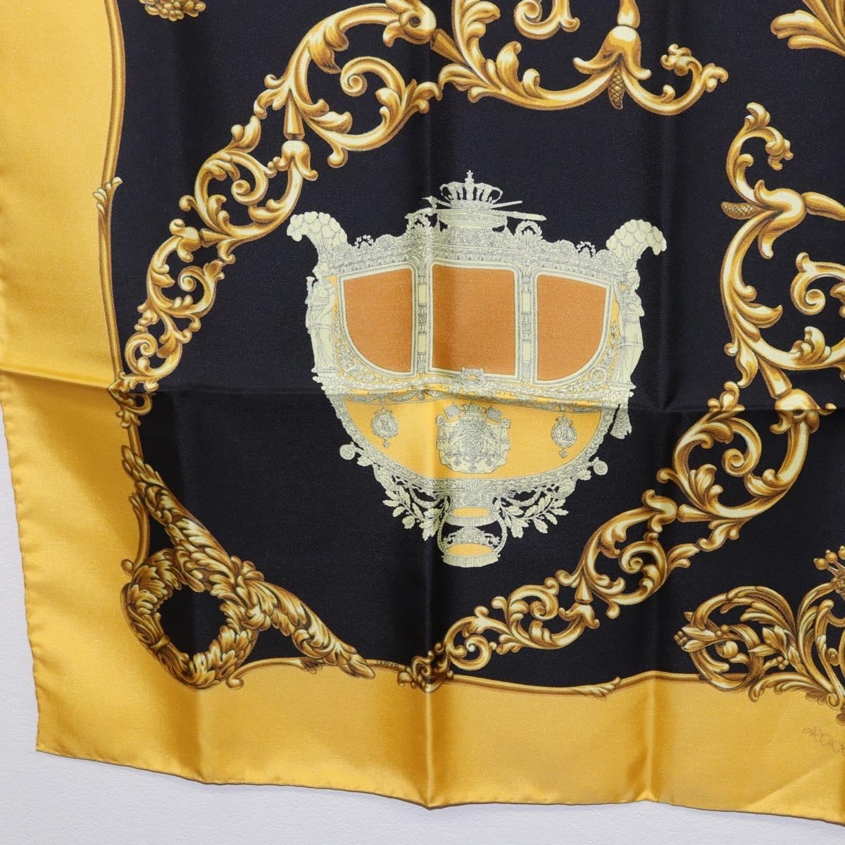 HERMES Carre 90 Scarf Silk Yellow Auth 199714M