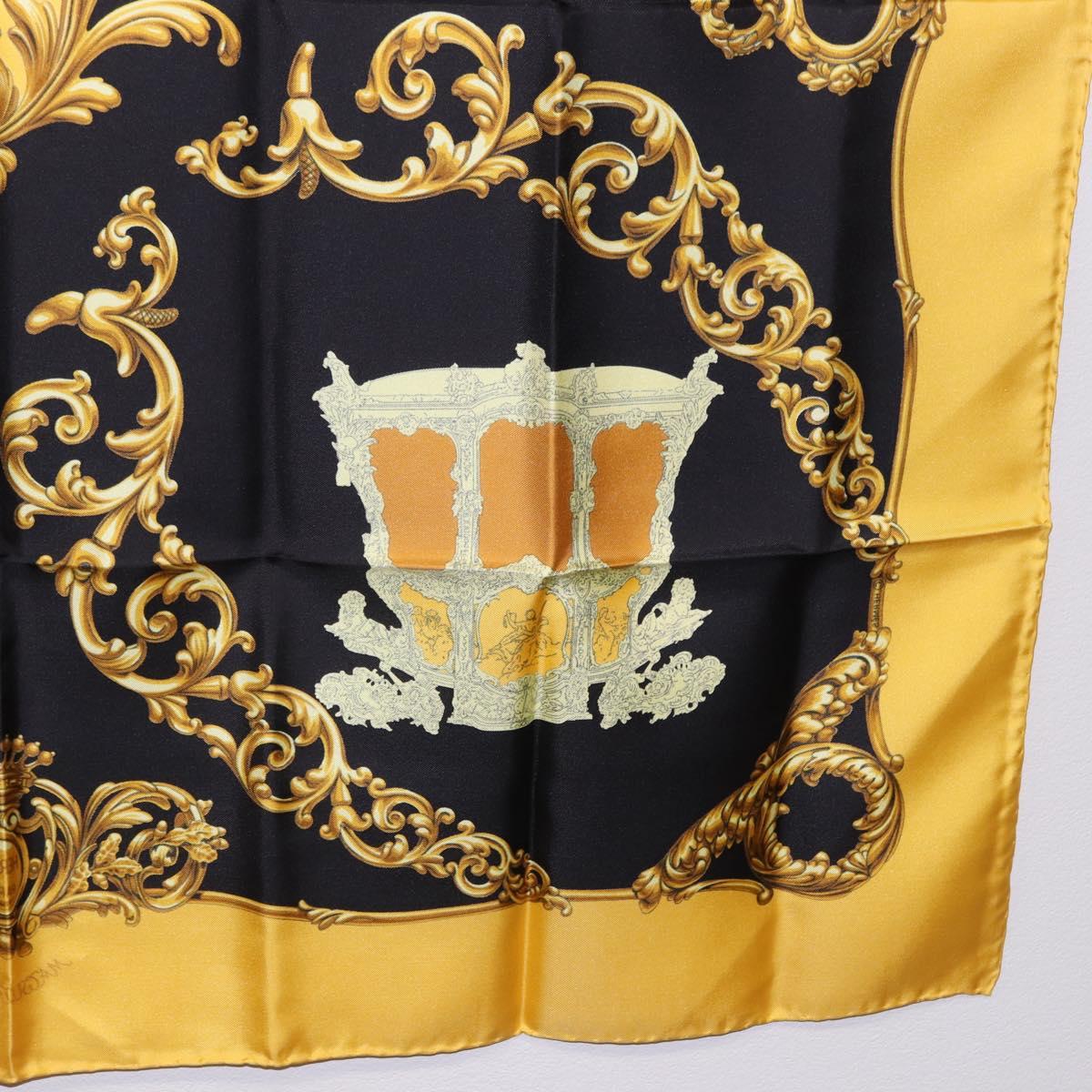 HERMES Carre 90 Scarf Silk Yellow Auth 199714M