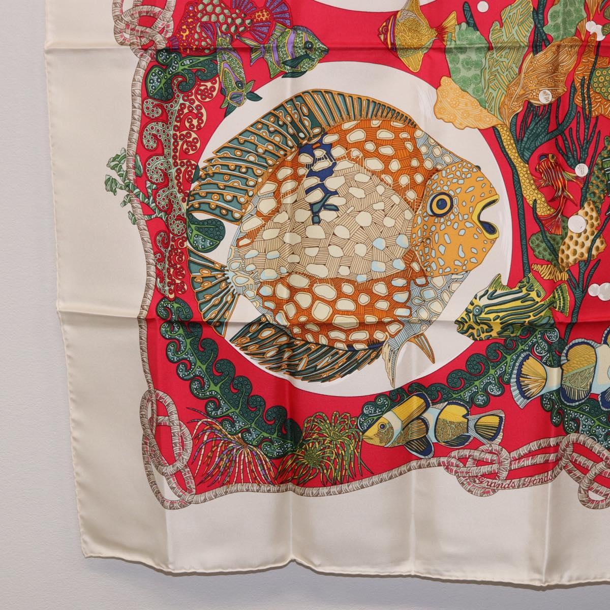 HERMES Carre 90 Scarf Silk Red Auth 199721M