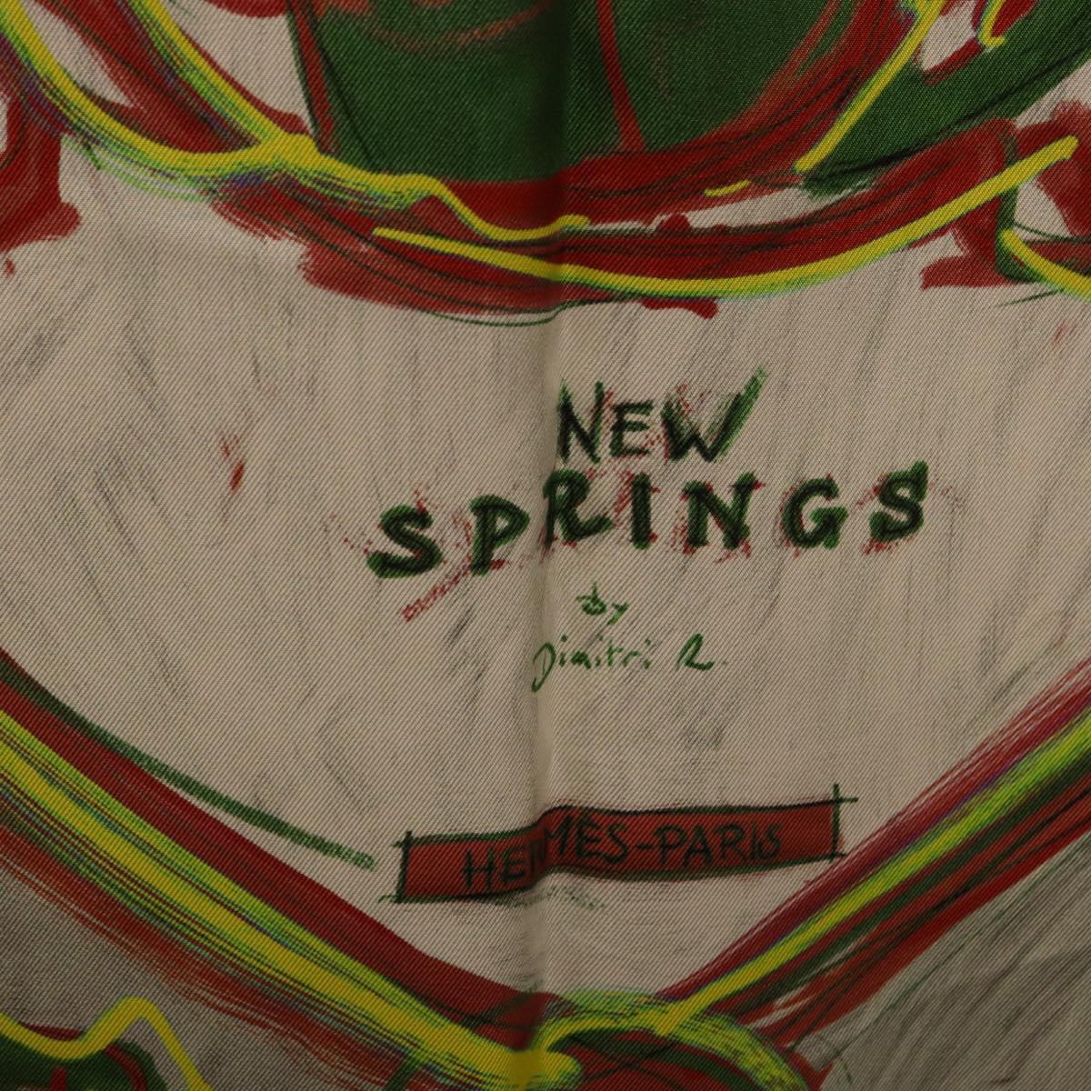 HERMES Carre 90 Scarf Silk Green Auth 199724M