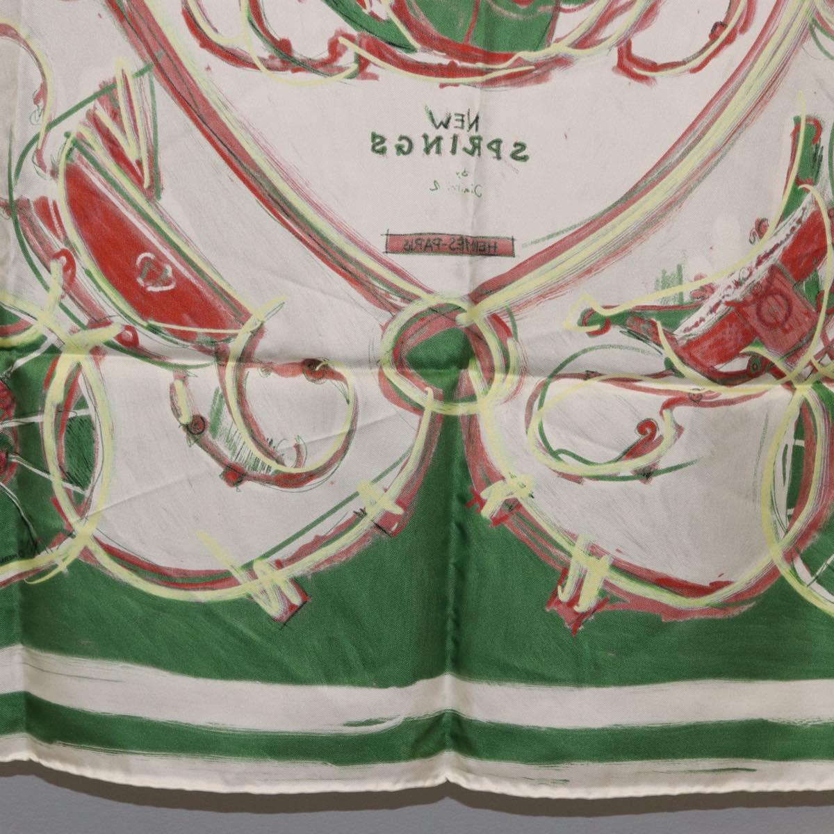 HERMES Carre 90 Scarf Silk Green Auth 199724M