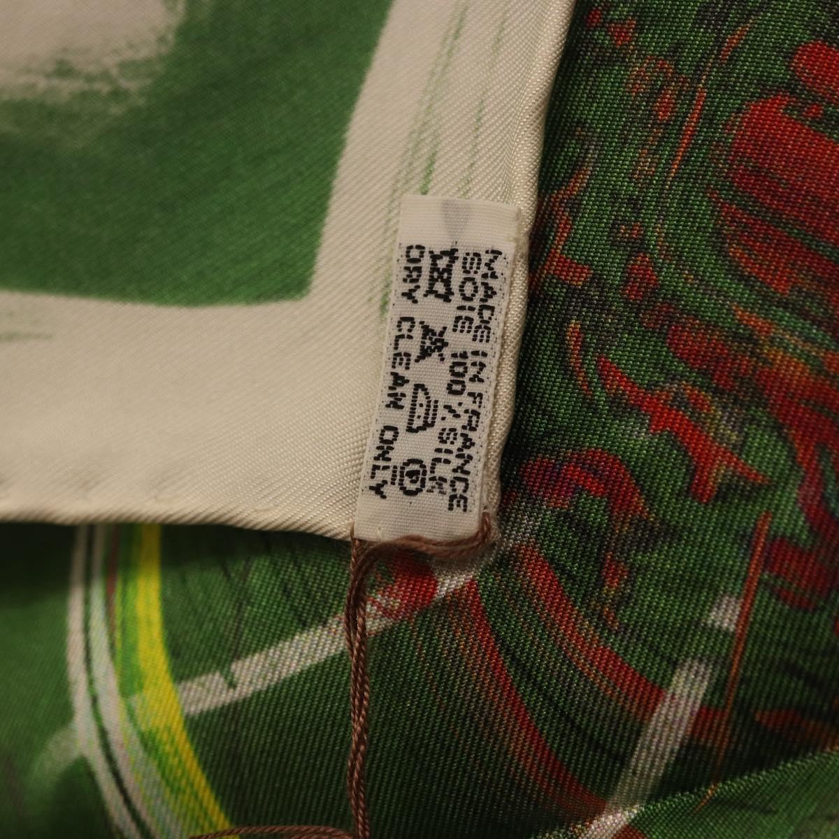 HERMES Carre 90 Scarf Silk Green Auth 199724M