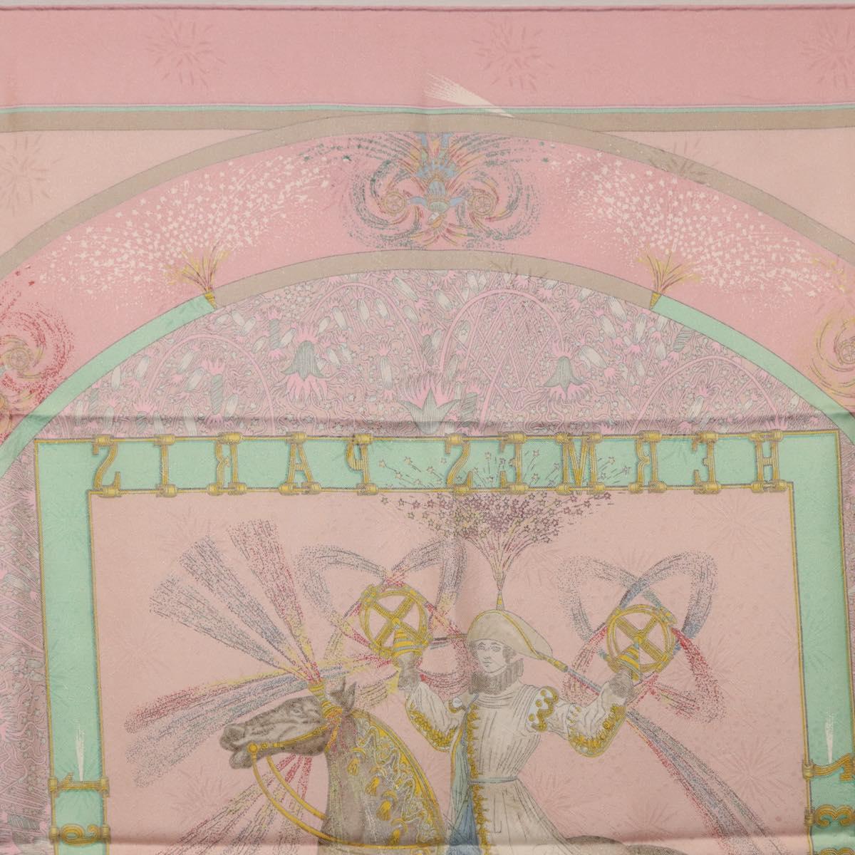 HERMES Carre 90 Scarf Silk Pink Auth 199729M
