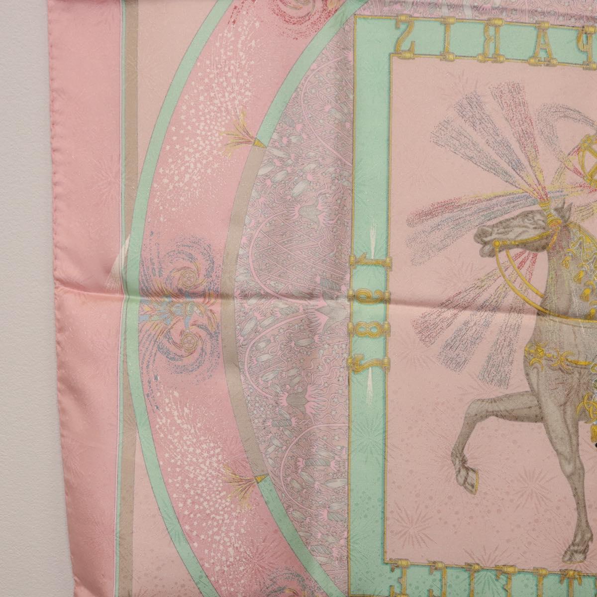 HERMES Carre 90 Scarf Silk Pink Auth 199729M
