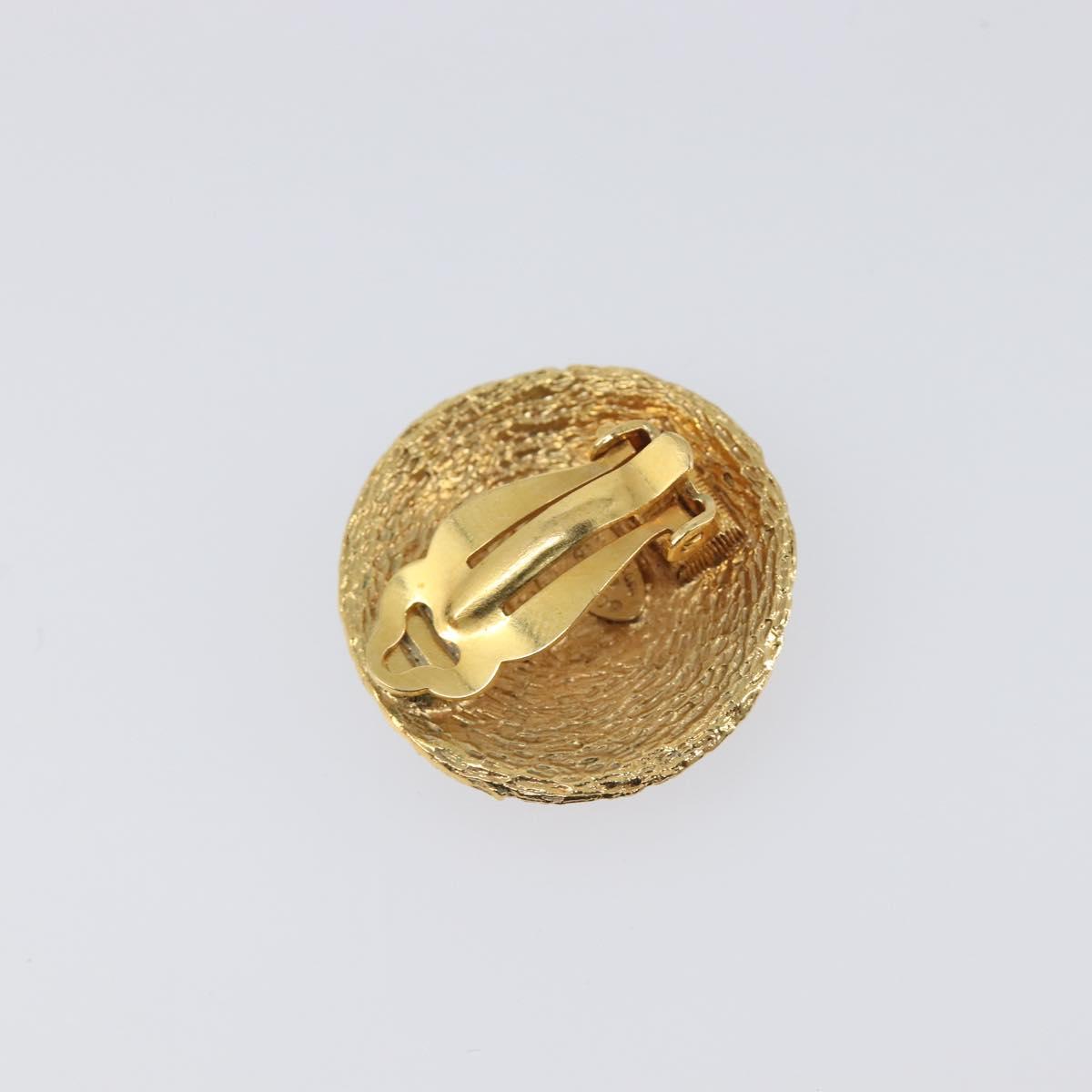 CHANEL Earring metal Gold Tone CC Auth 199735