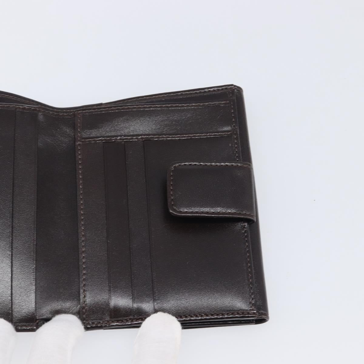 FENDI Zucca Canvas Mamma Baguette Wallet Black Brown Auth 199786A