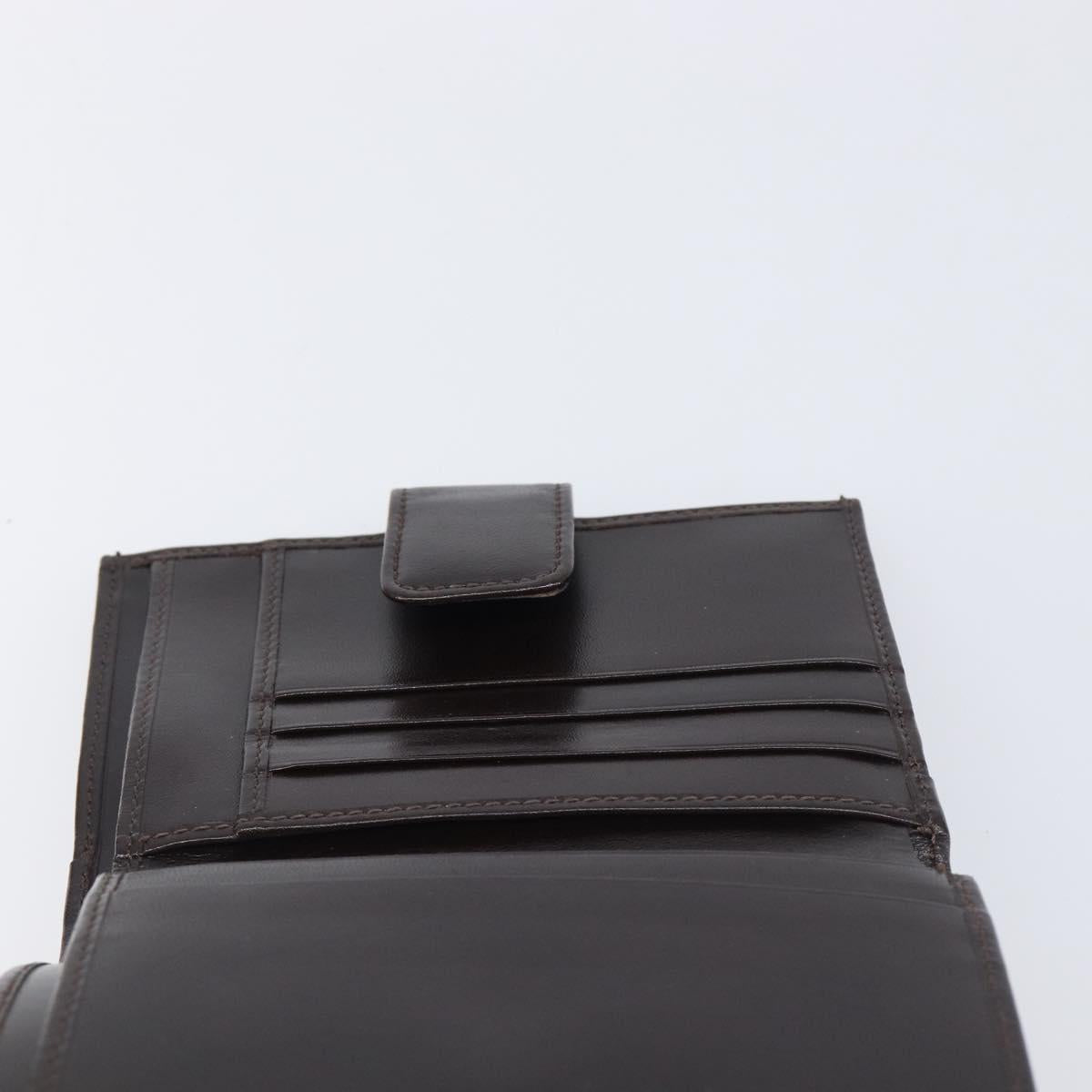 FENDI Zucca Canvas Mamma Baguette Wallet Black Brown Auth 199786A