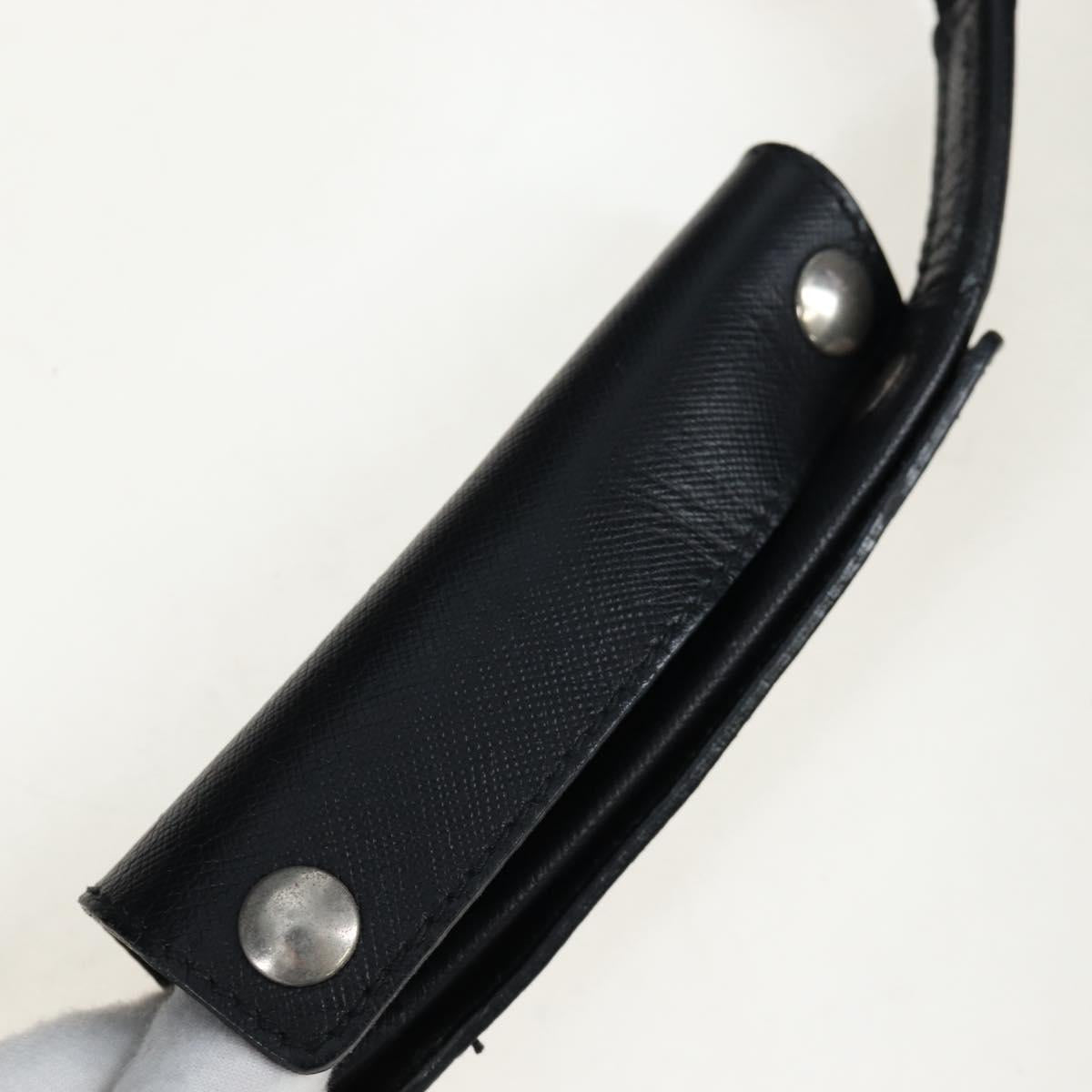 PRADA Boston Bag Nylon 2way Black Silver Auth 199801A