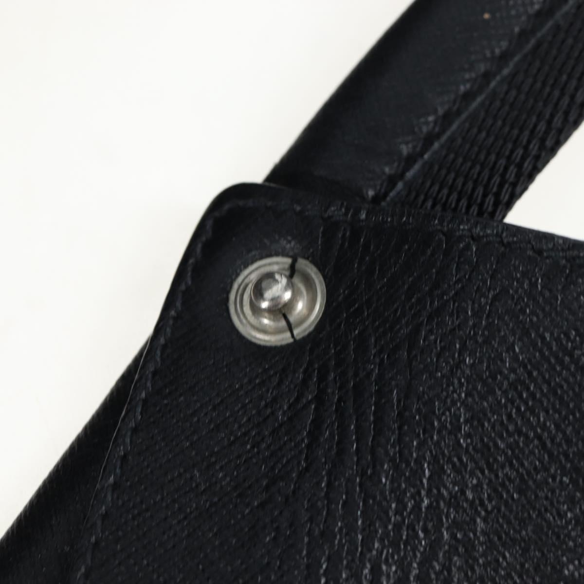 PRADA Boston Bag Nylon 2way Black Silver Auth 199801A