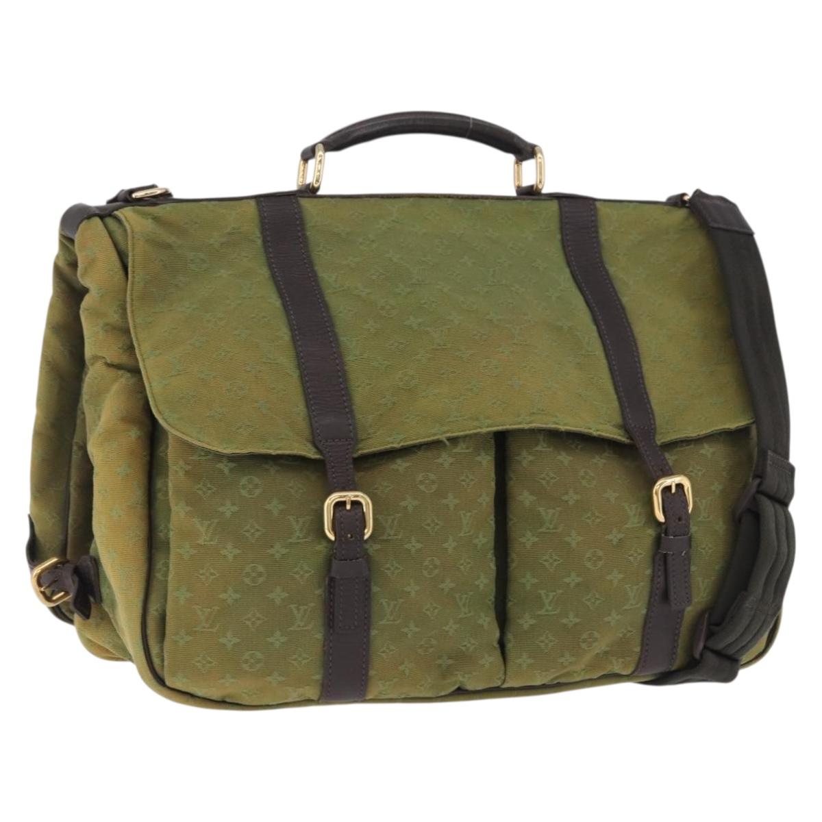 LOUIS VUITTON Monogram Mini Sac Maman Bag TST Khaki M42351 LV Auth 199817