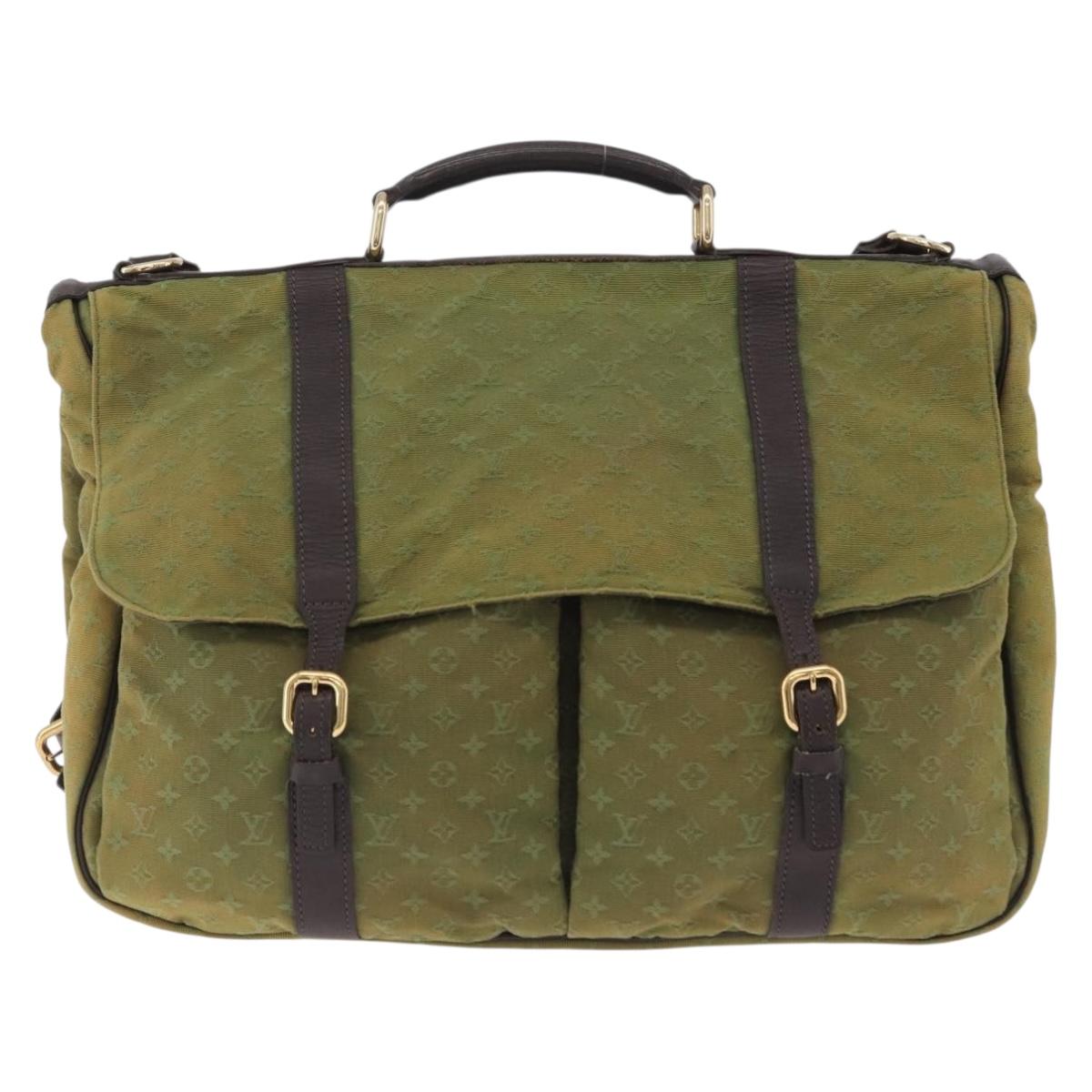 LOUIS VUITTON Monogram Mini Sac Maman Bag TST Khaki M42351 LV Auth 199817