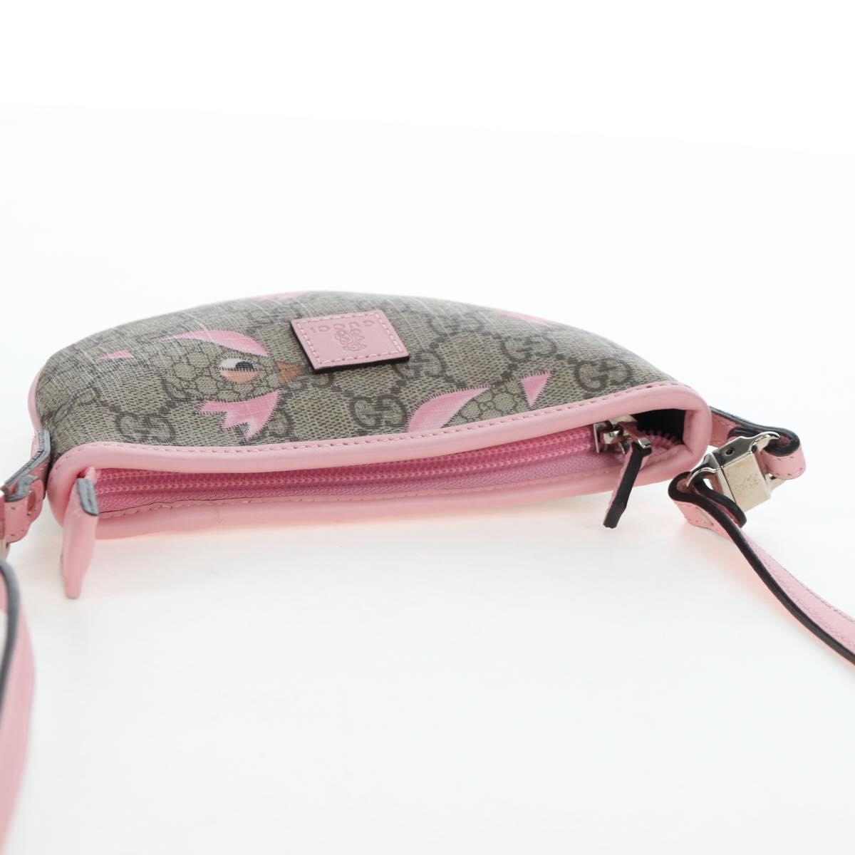 GUCCI GG Supreme Children's Papagallo Bag PVC Leather Beige 297540 Auth 199825M