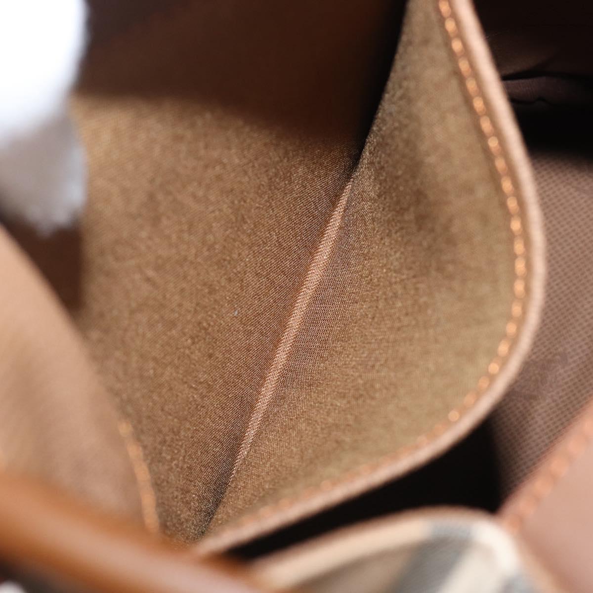 Burberrys Nova Check Shoulder Bag Canvas Beige Gold Auth 199830A