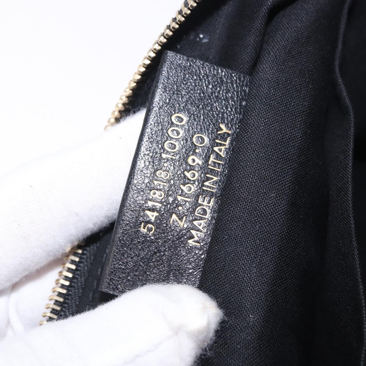 BALENCIAGA Giant Clutch Bag Leather Black Gold Auth 199841V